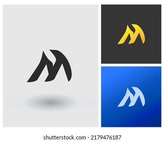 Modern Logo M letter shape monogram