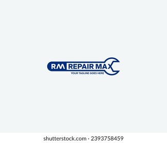 Modern logo of machine repair tools. Suitable for construction and automotive companies.