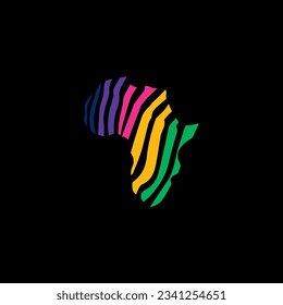 modern logo or map Africa, vector