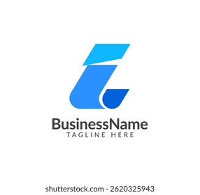 Modern logo mark with letter I and arrow icon bar candlestick for trading, investment, finance, statistic, accounting or marketing business