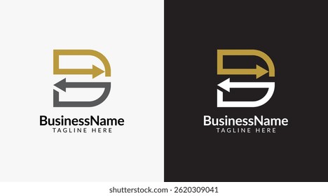 Marca de logotipo moderna com letra d e ícone de seta castiçal de barra para negociação, investimento, finanças, estatística, contabilidade ou marketing de negócios