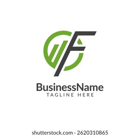 Modern logo mark with letter f and arrow icon bar candlestick for trading, investment, finance, statistic, accounting or marketing business