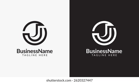 Modern logo mark with letter J and arrow icon bar candlestick for trading, investment, finance, statistic, accounting or marketing business