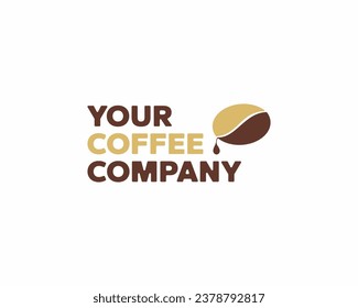 Modern logo of melted coffee beans. Suitable for all types of companies, especially those operating in the beverage and food sector.