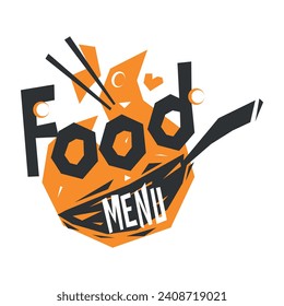 Modern logo for menu, cafe, restaurant. Vector logo