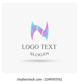 Modern logo with N letter shape