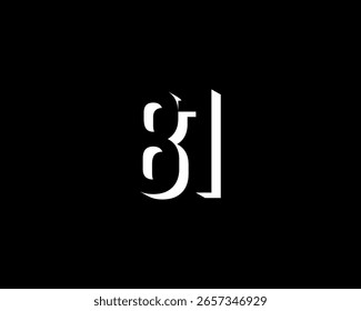 O logotipo moderno é o número 81. Adequado para fins digitais e de impressão.
