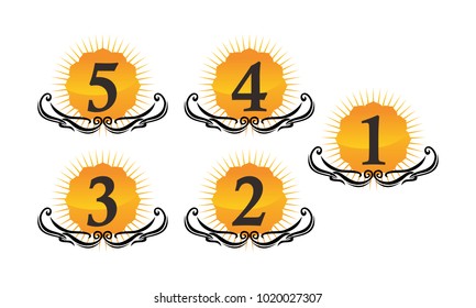 Modern Logo Number Set