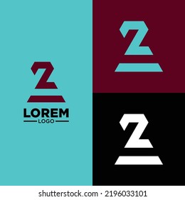 modern logo The number two is a combination of brown and sky blue, perfect for a minimalist themed logo design.