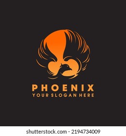 Modern logo a phoenix design template