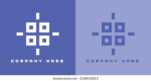 Monograma de píxeles pictóricos de logotipo moderno