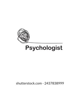 Modern Logo of Psychology. Behavioral health or Brain science  logo. Logo psychologist, psychotherapist, psychotherapy.design mental health psychology conceptual logo or icon, psychoanalysis 