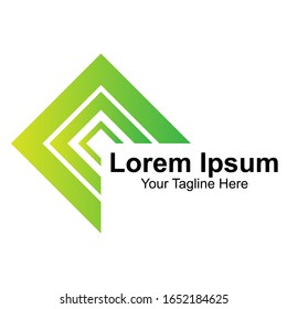 modern logo with a rectangular shape
