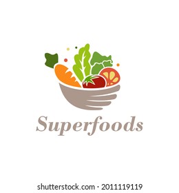 modern logo for a restaurant serving healthy food