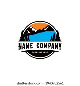 logo moderno para río y aventura