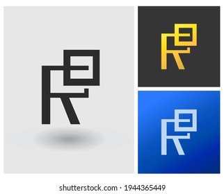 Modern Logo RO Firmenzeichen Anfangsbuchstaben mit App-Konzept, professionelle Vorlage