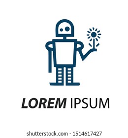 modern logo robot for company.-vector illustration