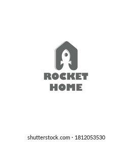 modern logo rocket home design template elements