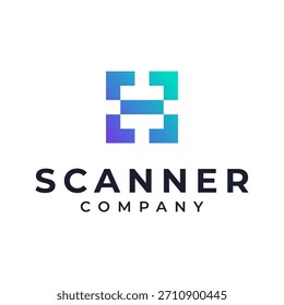 Modern logo for a scanner company. Vector file.