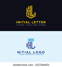 Modern Logo Set HL logo design, which inspires all companies. -Vectors