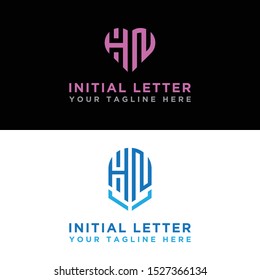 Modern Logo Set of HN logo designs, which inspire all companies. -Vectors