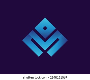Modern logo in the shape of the letters M and O