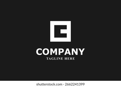modern logo in the shape of a square letter c