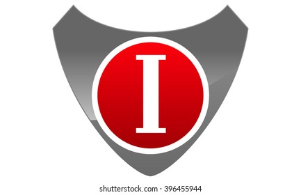 Modern Logo Shield Letter I