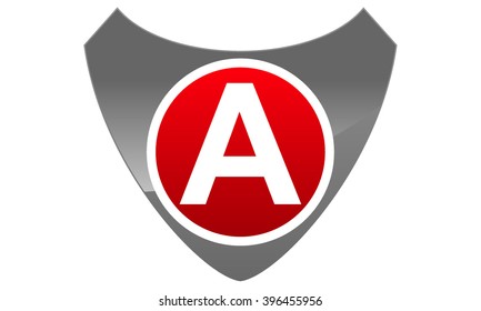 Modern Logo Shield Letter A