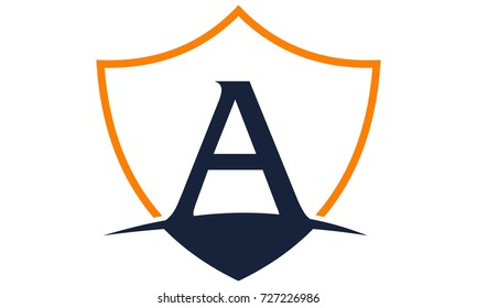 Modern Logo Shield Letter A