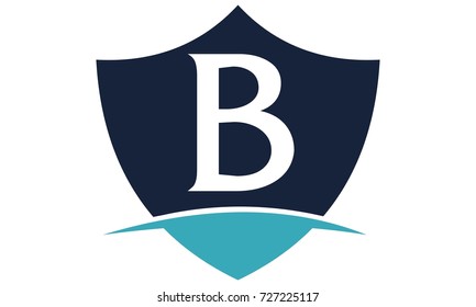 Modern Logo Shield Letter B