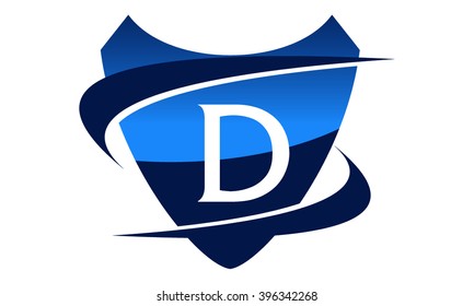 Modern Logo Shield Letter D