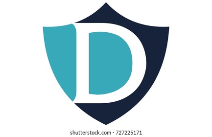 Modern Logo Shield Letter D