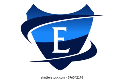 Modern Logo Shield Letter E