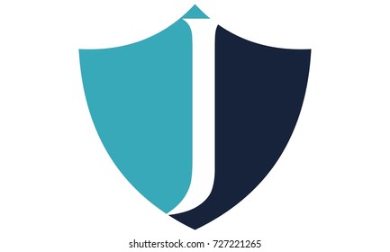 Modern Logo Shield Letter J