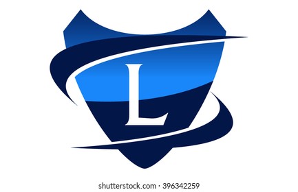 Modern Logo Shield Letter L