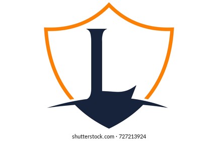 Modern Logo Shield Letter L
