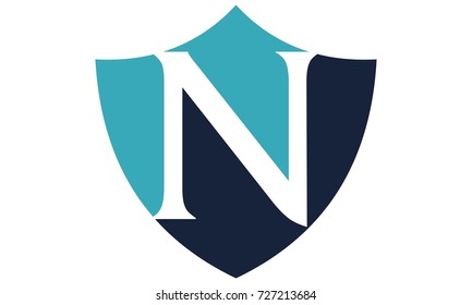Modern Logo Shield Letter N