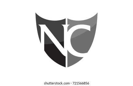 Modern Logo Shield Letter NC 
