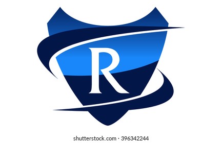 Modern Logo Shield Letter R