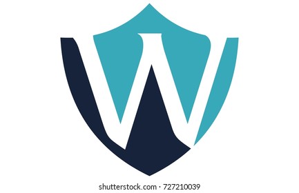 Modern Logo Shield Letter W