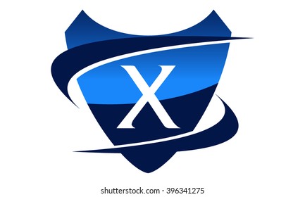 Modern Logo Shield Letter X