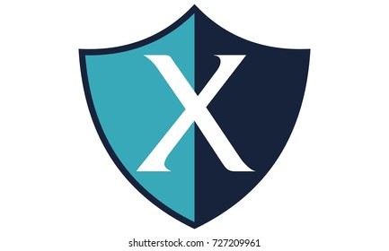 Modern Logo Shield Letter X