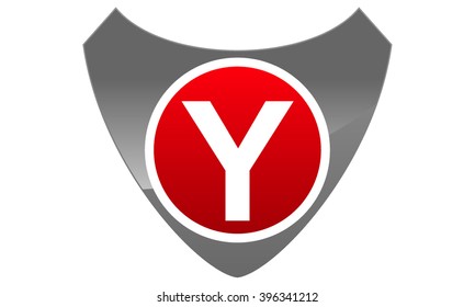 Modern Logo Shield Letter Y