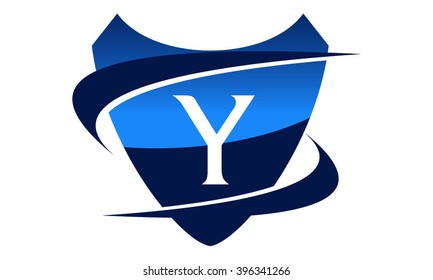 Modern Logo Shield Letter Y