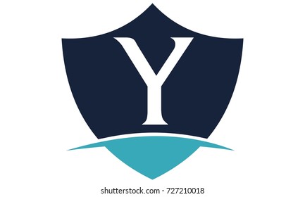 Modern Logo Shield Letter Y