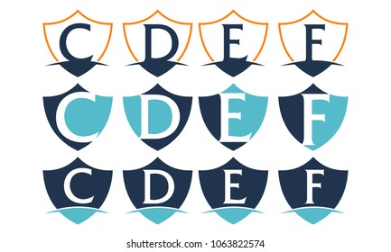 Modern Logo Shield Template Set