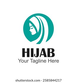 Modern Logo with shows a woman wearing a headscarf.
