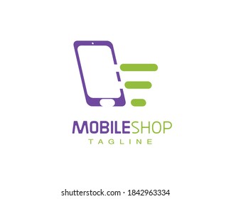 Modernes Logo für Smartphones, geeignet für mobile Shops, mobile Pflegedienste oder Online-Mobilfunkdienste