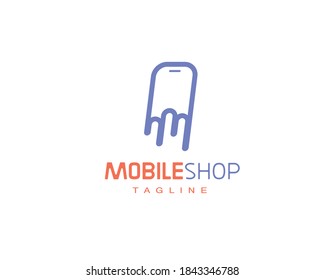 Modern logo of smart phones , suitable for mobile shop or mobile care or online mobile services